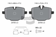 BPD1618 Sada brzdových destiček, kotoučová brzda BENDIX Braking
