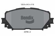 BPD2187 Sada brzdových destiček, kotoučová brzda BENDIX Braking