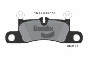 BPD1279 Sada brzdových destiček, kotoučová brzda BENDIX Braking