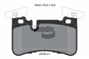 BPD2190 Sada brzdových destiček, kotoučová brzda BENDIX Braking