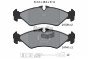 BPD2192 Sada brzdových destiček, kotoučová brzda BENDIX Braking