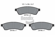 BPD2193 Sada brzdových destiček, kotoučová brzda BENDIX Braking