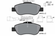 BPD1465 Sada brzdových destiček, kotoučová brzda BENDIX Braking