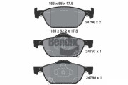 BPD2197 Sada brzdových destiček, kotoučová brzda BENDIX Braking