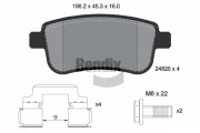 BPD1133 Sada brzdových destiček, kotoučová brzda BENDIX Braking