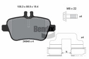 BPD1576 Sada brzdových destiček, kotoučová brzda BENDIX Braking