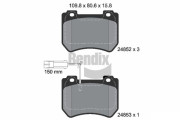 BPD1461 Sada brzdových destiček, kotoučová brzda BENDIX Braking