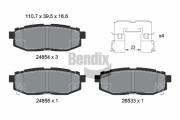 BPD2201 Sada brzdových destiček, kotoučová brzda BENDIX Braking