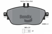 BPD1047 Sada brzdových destiček, kotoučová brzda BENDIX Braking