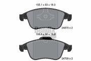 BPD2203 Sada brzdových destiček, kotoučová brzda BENDIX Braking