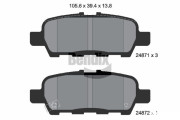 BPD2204 Sada brzdových destiček, kotoučová brzda BENDIX Braking