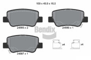 BPD1341 Sada brzdových destiček, kotoučová brzda BENDIX Braking