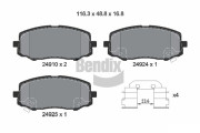 BPD1556 Sada brzdových destiček, kotoučová brzda BENDIX Braking