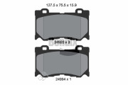 BPD2206 Sada brzdových destiček, kotoučová brzda BENDIX Braking