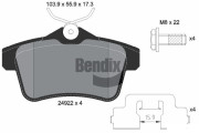 BPD1086 Sada brzdových destiček, kotoučová brzda BENDIX Braking