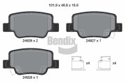 BPD2207 Sada brzdových destiček, kotoučová brzda BENDIX Braking