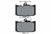 BPD2302 Sada brzdových destiček, kotoučová brzda BENDIX Braking