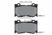 BPD2213 Sada brzdových destiček, kotoučová brzda BENDIX Braking