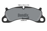 BPD2215 Sada brzdových destiček, kotoučová brzda BENDIX Braking