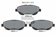 BPD2216 Sada brzdových destiček, kotoučová brzda BENDIX Braking
