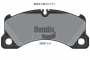BPD1502 Sada brzdových destiček, kotoučová brzda BENDIX Braking
