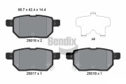 BPD2217 Sada brzdových destiček, kotoučová brzda BENDIX Braking