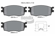 BPD1483 Sada brzdových destiček, kotoučová brzda BENDIX Braking