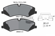 BPD2218 Sada brzdových destiček, kotoučová brzda BENDIX Braking