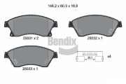 BPD1239 Sada brzdových destiček, kotoučová brzda BENDIX Braking