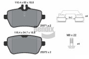 BPD2221 Sada brzdových destiček, kotoučová brzda BENDIX Braking