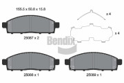 BPD1548 Sada brzdových destiček, kotoučová brzda BENDIX Braking
