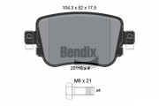 BPD1325 Sada brzdových destiček, kotoučová brzda BENDIX Braking