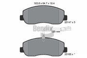 BPD1037 Sada brzdových destiček, kotoučová brzda BENDIX Braking