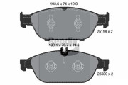 BPD2227 Sada brzdových destiček, kotoučová brzda BENDIX Braking