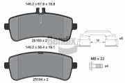 BPD2228 Sada brzdových destiček, kotoučová brzda BENDIX Braking