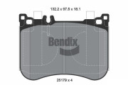 BPD2229 Sada brzdových destiček, kotoučová brzda BENDIX Braking