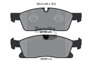 BPD1526 Sada brzdových destiček, kotoučová brzda BENDIX Braking