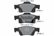 BPD2234 Sada brzdových destiček, kotoučová brzda BENDIX Braking