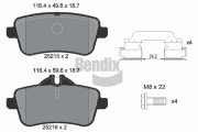 BPD1331 Sada brzdových destiček, kotoučová brzda BENDIX Braking