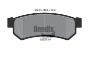 BPD2238 Sada brzdových destiček, kotoučová brzda BENDIX Braking