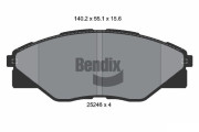 BPD2239 Sada brzdových destiček, kotoučová brzda BENDIX Braking
