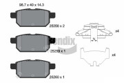 BPD2240 Sada brzdových destiček, kotoučová brzda BENDIX Braking