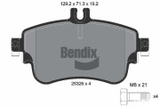 BPD1088 Sada brzdových destiček, kotoučová brzda BENDIX Braking