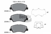 BPD1259 Sada brzdových destiček, kotoučová brzda BENDIX Braking
