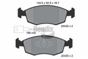 BPD1033 Sada brzdových destiček, kotoučová brzda BENDIX Braking