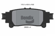 BPD2249 Sada brzdových destiček, kotoučová brzda BENDIX Braking