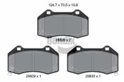 BPD1641 Sada brzdových destiček, kotoučová brzda BENDIX Braking