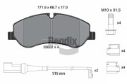 BPD1074 Sada brzdových destiček, kotoučová brzda BENDIX Braking