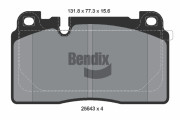 BPD1487 Sada brzdových destiček, kotoučová brzda BENDIX Braking