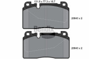 BPD1417 Sada brzdových destiček, kotoučová brzda BENDIX Braking